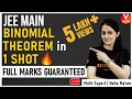 Binomial Theorem IIT JEE in 1 Shot By Neha Ma'am | JEE Main Maths Super Revision | Vedantu Math