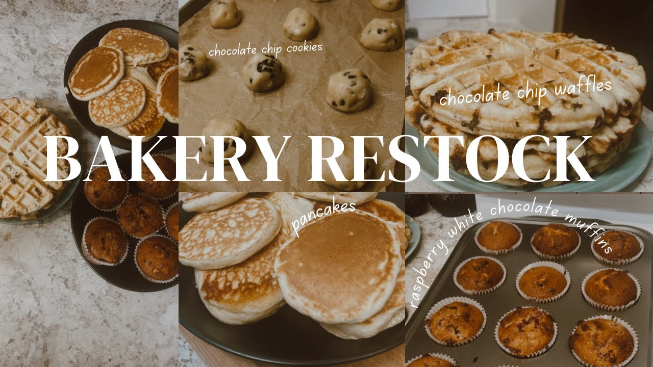 A cozy winter baking day | bi weekly bakery items restock | Bread, muffins, cookies + more!!