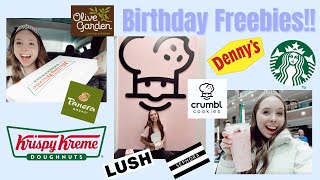 Getting ALL The Birthday FREEBIES From Restaurants And Stores!!!