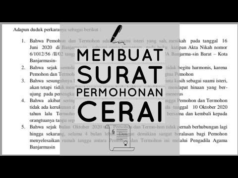 Video: Cara Menulis Permohonan Perceraian