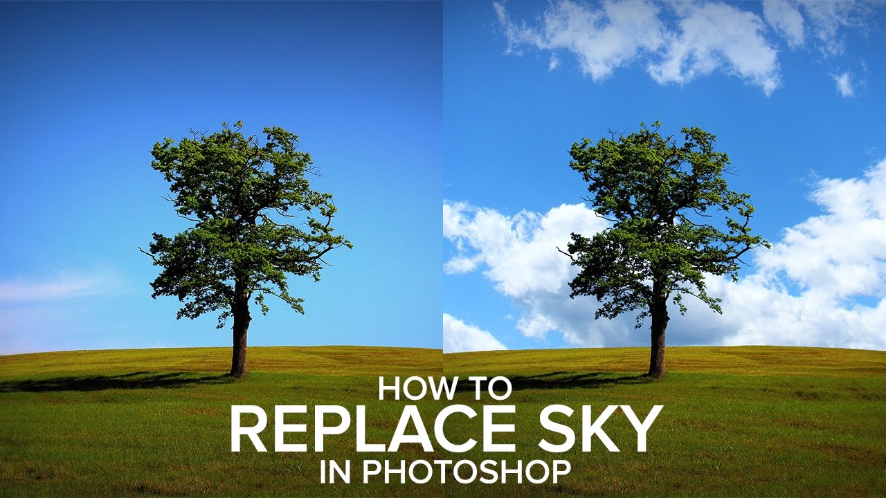 พื้นหลัง photoshop สีฟ้า  2022 New  How to Replace a Sky Easily in Photoshop