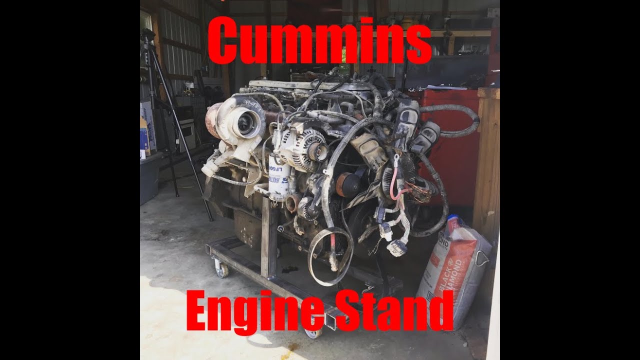 Cummins engine stand diy easy how to youtube