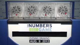 Evening Numbers Game Drawing: Thursday, August 9, 2012