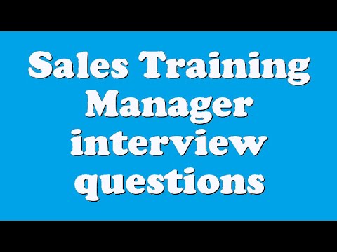 interview questions for training manager