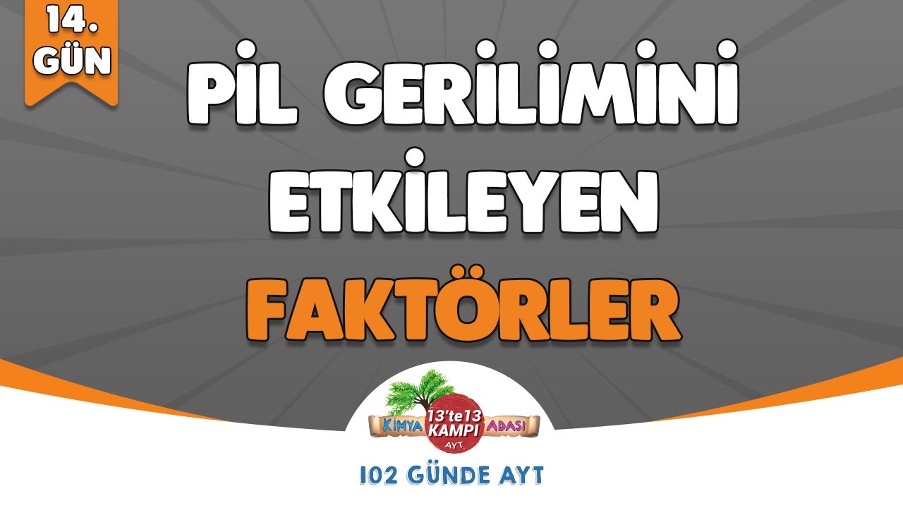 📌14.GÜN | Pil Gerilimini Etkileyen Faktörler🤓 Kimya Adası 