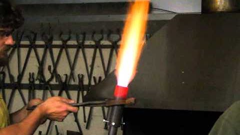 Forced Air Gas forge Burner Test
