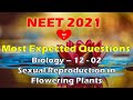 NEET 2021 | Most Expected Questions | Biology | Grade 12 | Chapter 02 | Set 01 | Free course