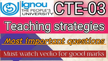 CTE-03 important questions