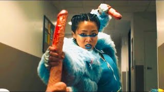 police officer being knocked down by a big cock toy / HD #material art