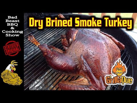 Dry Brined Hickory Smoked Turkey - Grillaque/Weber Kettle