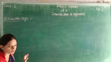 Computer Ch-4 Introduction to the keyboard part-1 Class-1