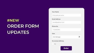 New Order form updates | CALCONIC tutorial
