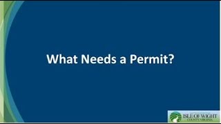 What Needs a Permit (2017)