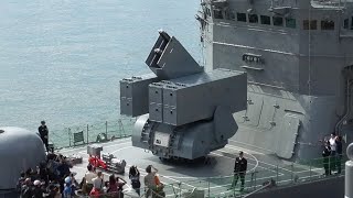 練習艦せとゆき アスロック&シースパロー操行展示 護衛艦かが 甲板より撮影 呉海自カレーフェスタ2019 にて