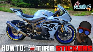 2022 Suzuki GSX-R1000R | How To : Install Tire Stickers | The Easy Way | A-Mungus Tip