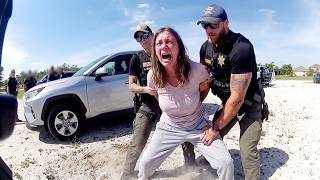 Cops vs the Entitled Karen Has Violent Meltdown | Karens Getting Arrested By Police