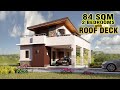 Small house design 84 sqm with roof deck