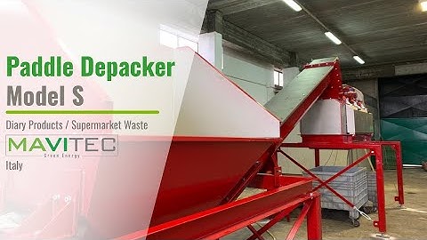Mavitec Paddle Depacker Model S - Dairy Products + Supermarket Waste - Italy