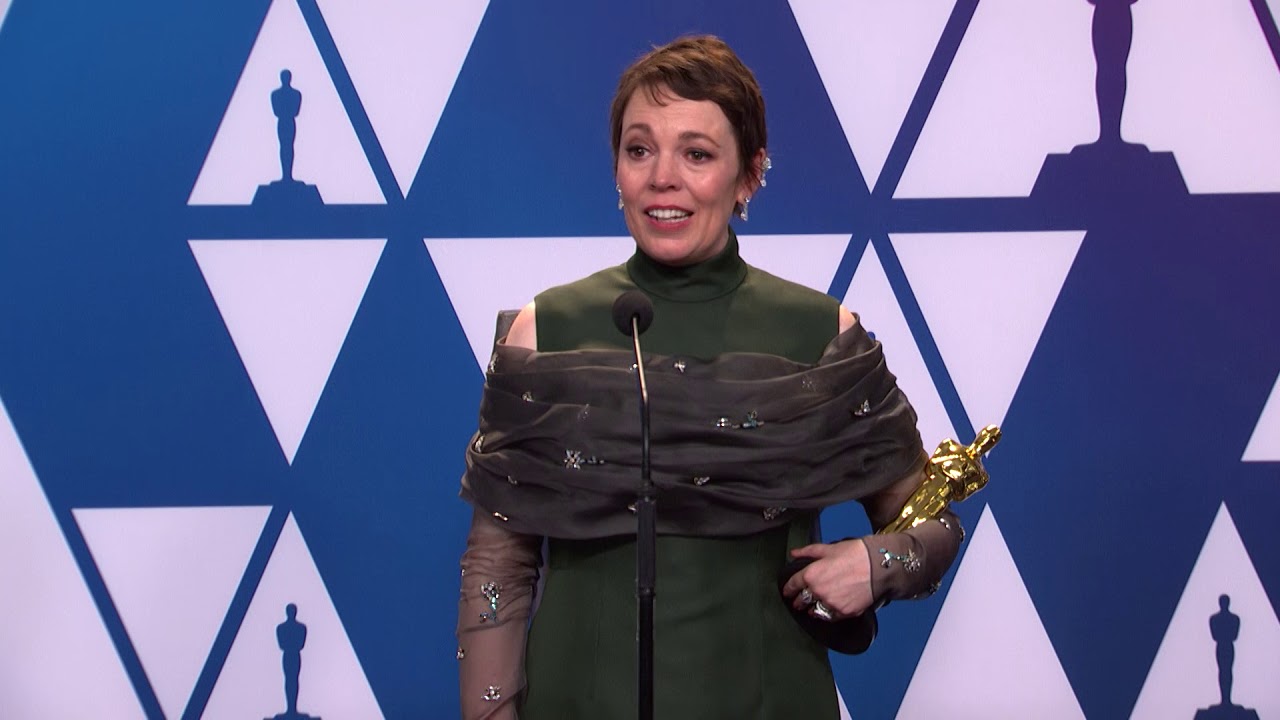 Olivia Colman Backstage After Winning Oscar For Best Leading Actress