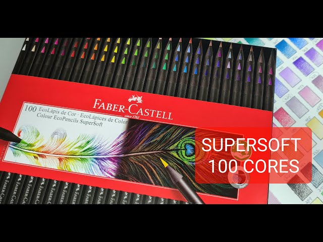 Lápis de Cor Super Soft Faber Castell de 100 Cores - Unboxing 