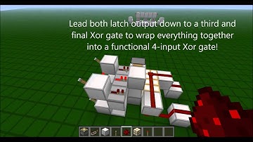 Minecraft| First Ever Four-Input Xor Gate