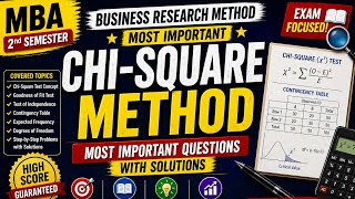  📊 MBA 2nd Semester | Business Research Method | Chi-Square Method problem 