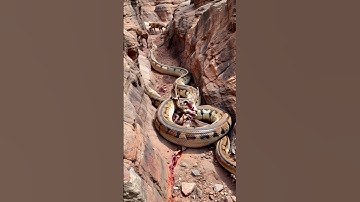 Rare moment, giant python attacks antelope #animals  #giantpython #rareanimallifemoments  #bigpython