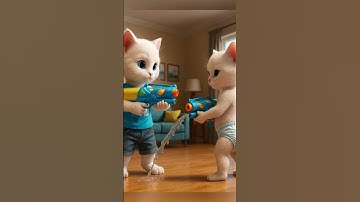 Mèo Con Hai Anh em quậy phá khiến Mẹ Bó Tay #cat #ai #short #meow