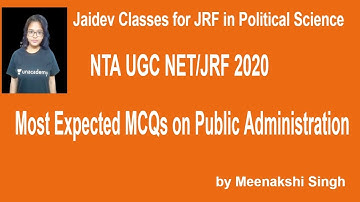 Most Expected MCQs on Public Administration