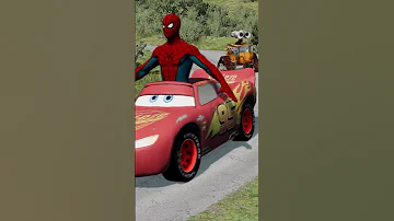 Funny Cars Crossing Bollard BeamNG Drive 