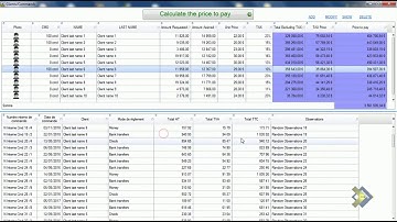 Table with details and threads