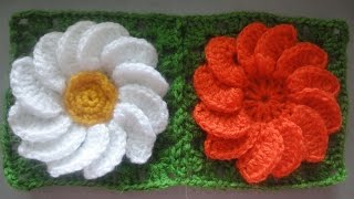 :    Flower in a square Crochet