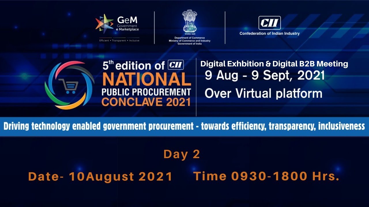 Gem Cii National Public Procurement Conclave 21 Day 2 Youtube