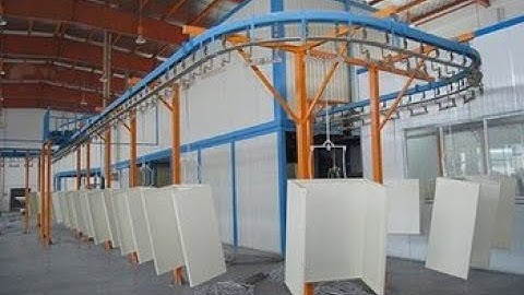 Suspended conveying line