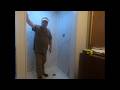 DIY Mobile Home Bath Remodel / walk-in-shower outside wall board and trim