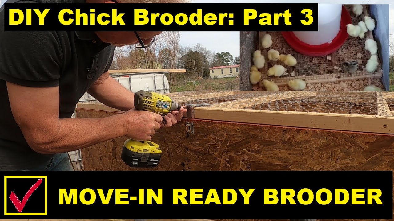 DONE! EASY DIY PORTABLE CHICK BROODER - Part 3 - Thanks #justinrhodes # ...
