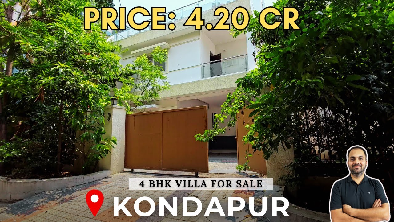 📍4BHK Villa for Sale in Kondapur | Semi-Furnished | East Facing | Prime Location in Hyderabad
