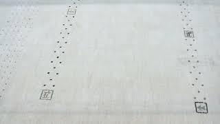 Hand Knotted Loom Wool 8X11 Area Rug Contemporary Beige L00507