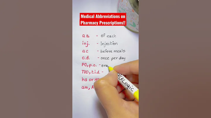 Medical Abbreviations on Pharmacy Prescriptions!! - DayDayNews