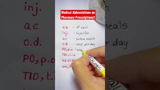 Medical Abbreviations on Pharmacy Prescriptions!!