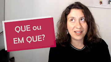 E você quê ou quem?