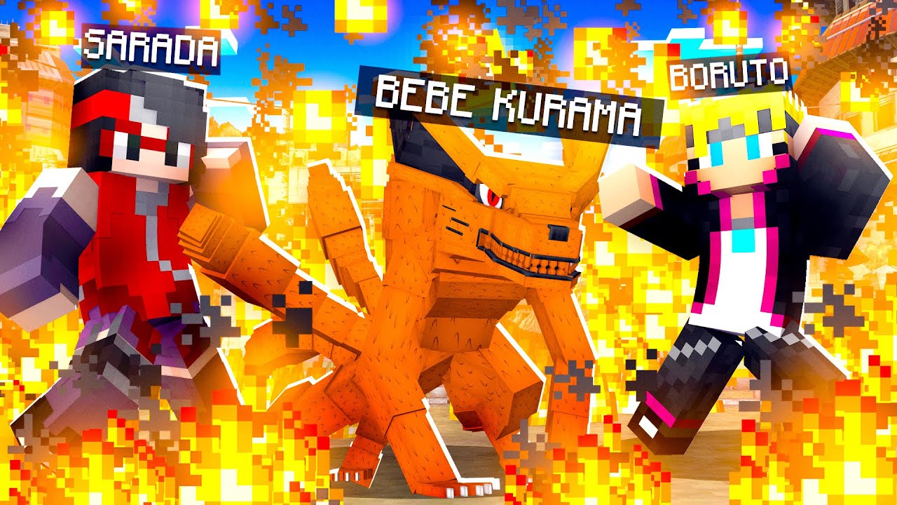 Who's Your Family? O FILHO DO BORUTO E DA SARADA VIROU A KURAMA no Minecraft! *bijuu de 9 caudas*