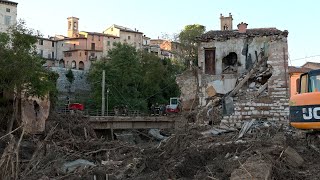 Alluvione Marche, Pergola è disastrata: edifici sventrati, danni ingenti