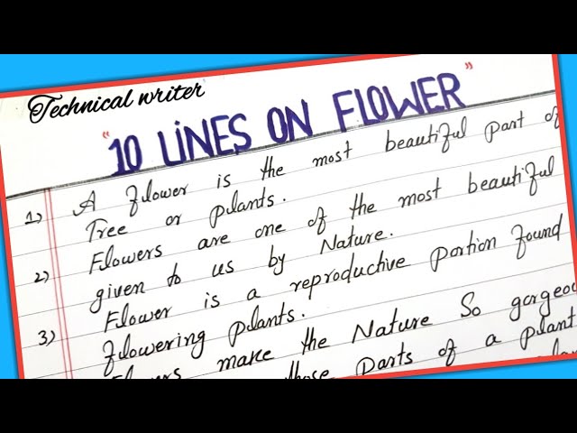 how to describe flowers creative writing