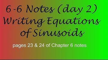 6 6 day 2 VIDEO NOTES