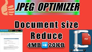 Document Compression ✌️|| JPEG Optimizer.Com|| Reduce size of Documents screenshot 2