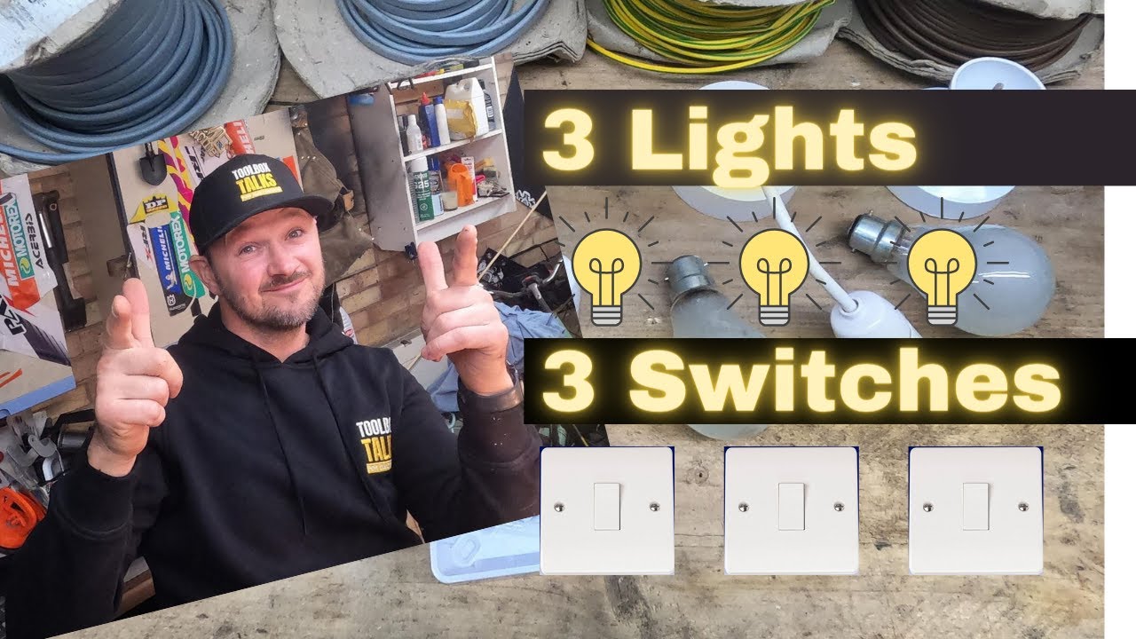 How To Wire 3 Lights 3 Switches 1 Way Switched YouTube