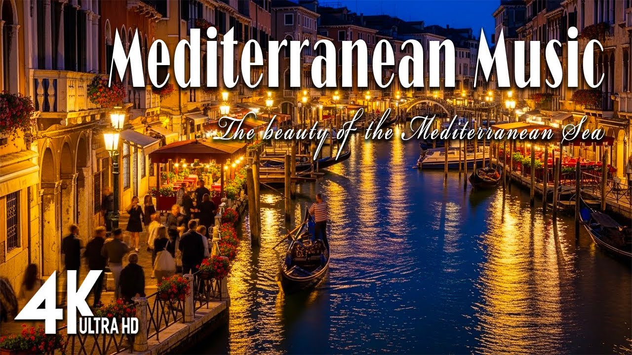 Mediterranean Relaxing Music 3+ Hours | Italian Vibes Amalfi Coast & Lake Como 4K