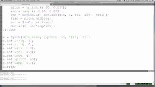 Mouse Theremin Build Part 6 - Changing arguments in supercollider