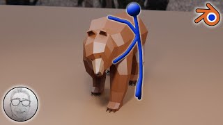 Low Poly Grizzly Bear (SlicedBear N1) in Blender - 3D Modeling Timelapse